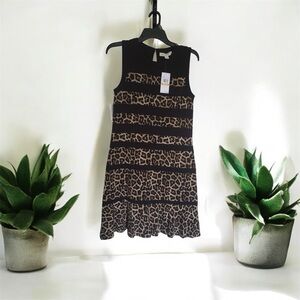 MICHAEL Michael Kors Black and Brown Casual Dress